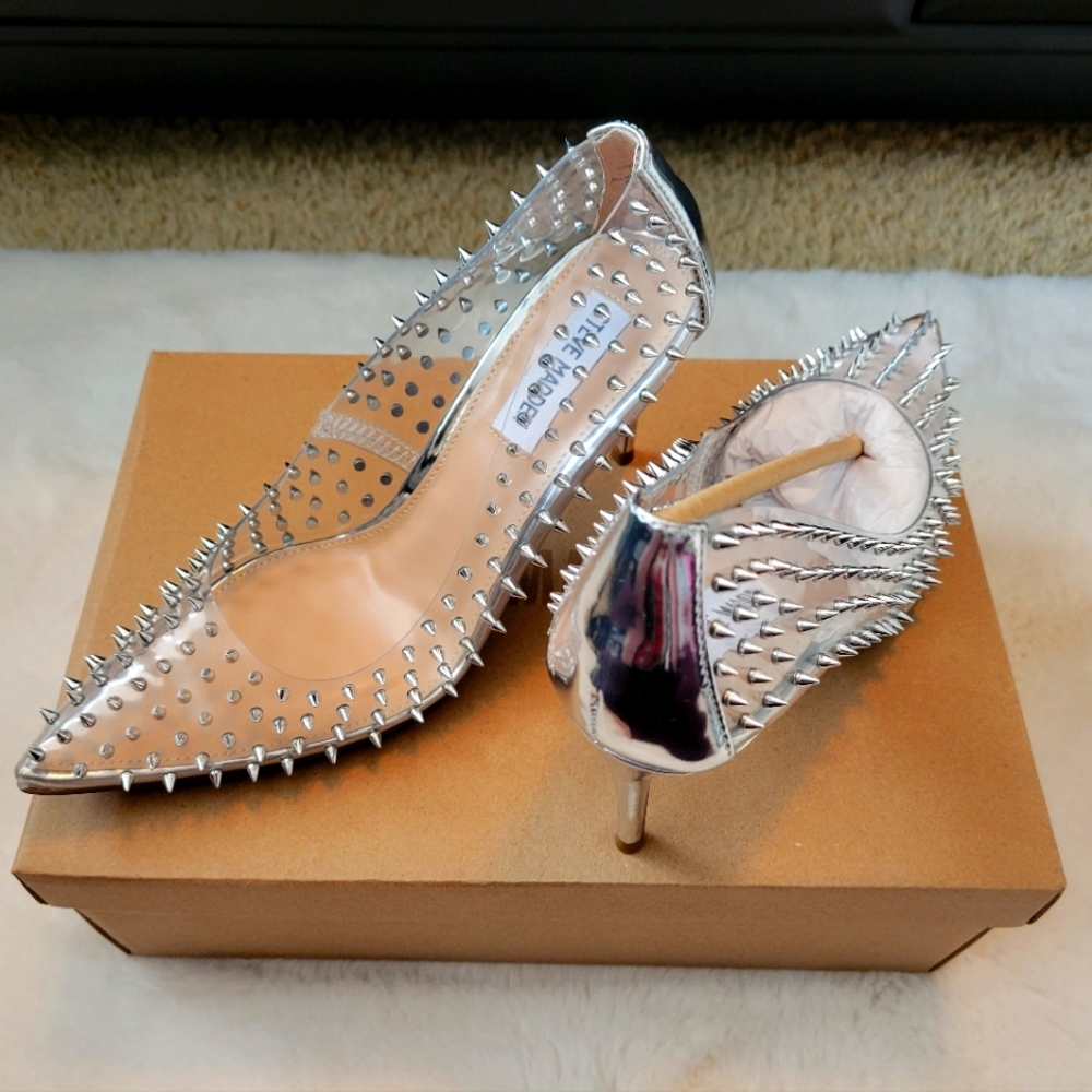 Steve Madden Luiza Pump Studden Heel Clear